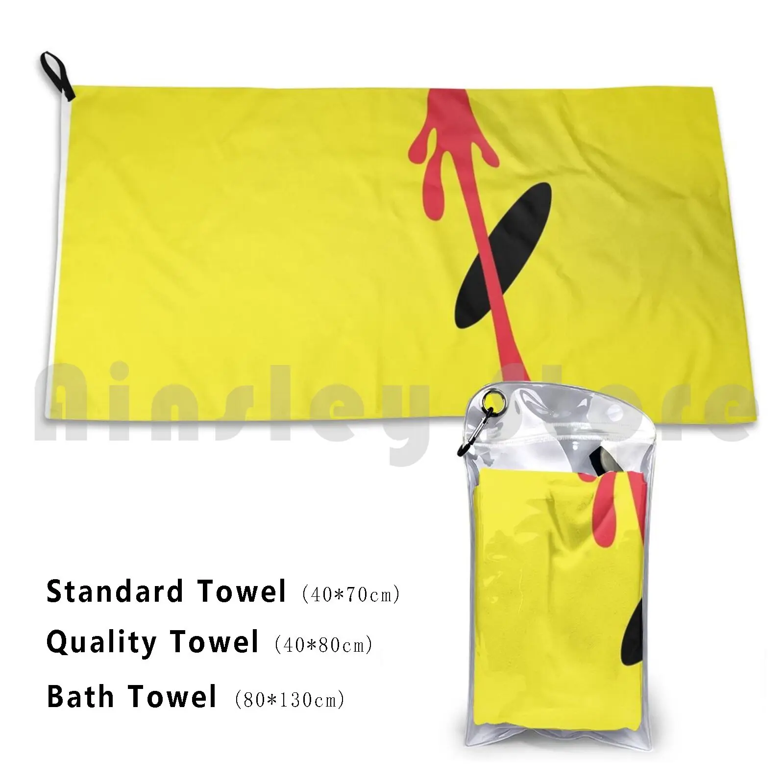 Beach Cushion Watchmen Eye Blood Logo Yellow Comic Graphic Novel Moore Gibbons