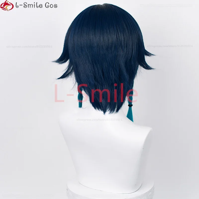 2022 Новый парик для косплея Venti Genshin Impact Barbatos 42 см короткие градиентные