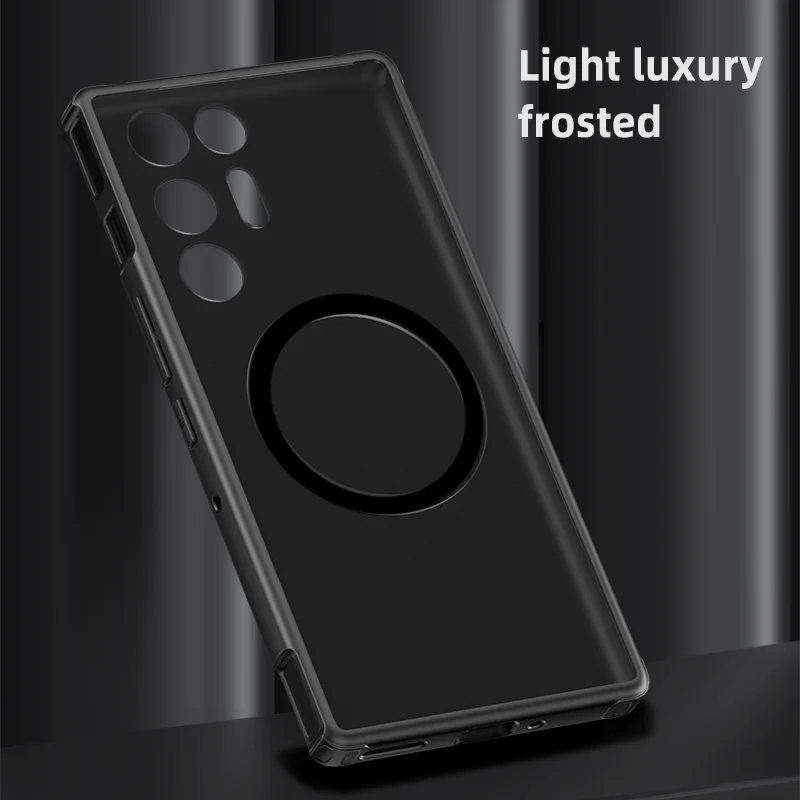 Фото Прозрачный ударопрочный чехол для ZTE Nubia RedMagic 11 Air с матовой рамкой из TPU, магнитной беспроводной зарядкой и пластиковой задней крышкой №3