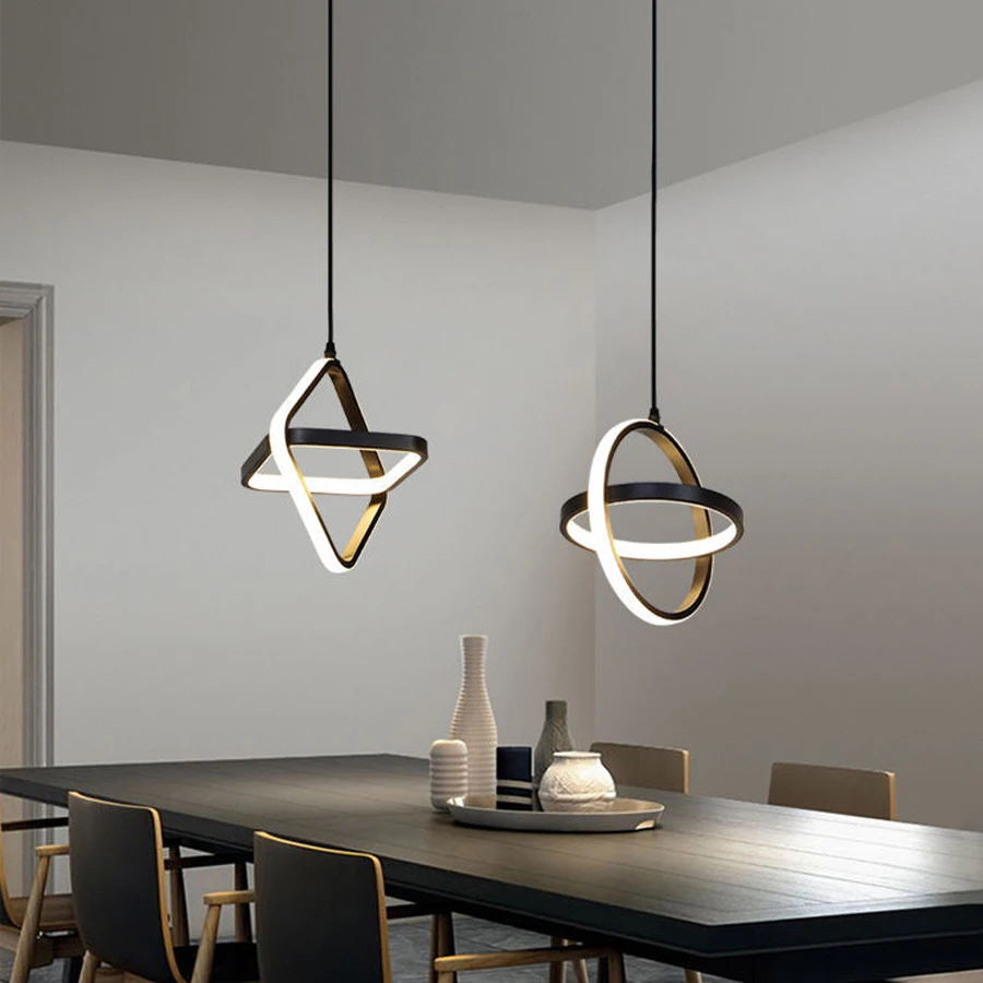 Современные светодиодсветодиодный подвесные светильники в минималистичном