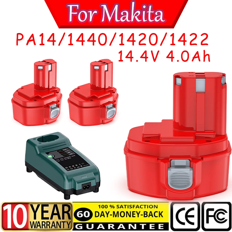 Аккумуляторная батарея для Makita PA14 14 4 4000 1422 1433-1 6281D 6280D 6337D 1420 в 192600 мАч