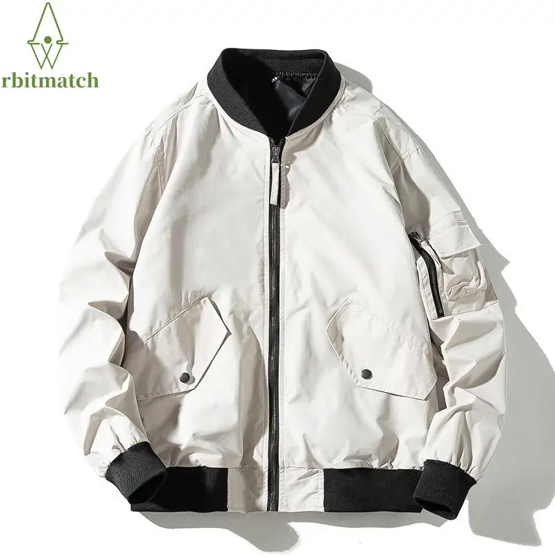 

Mens Bomber Jackets Solid Man Retro Vintage Jacket Casual Baseball Jacket Japanese Harajuku Hooded Autumn Chaqueta Hombre 2019