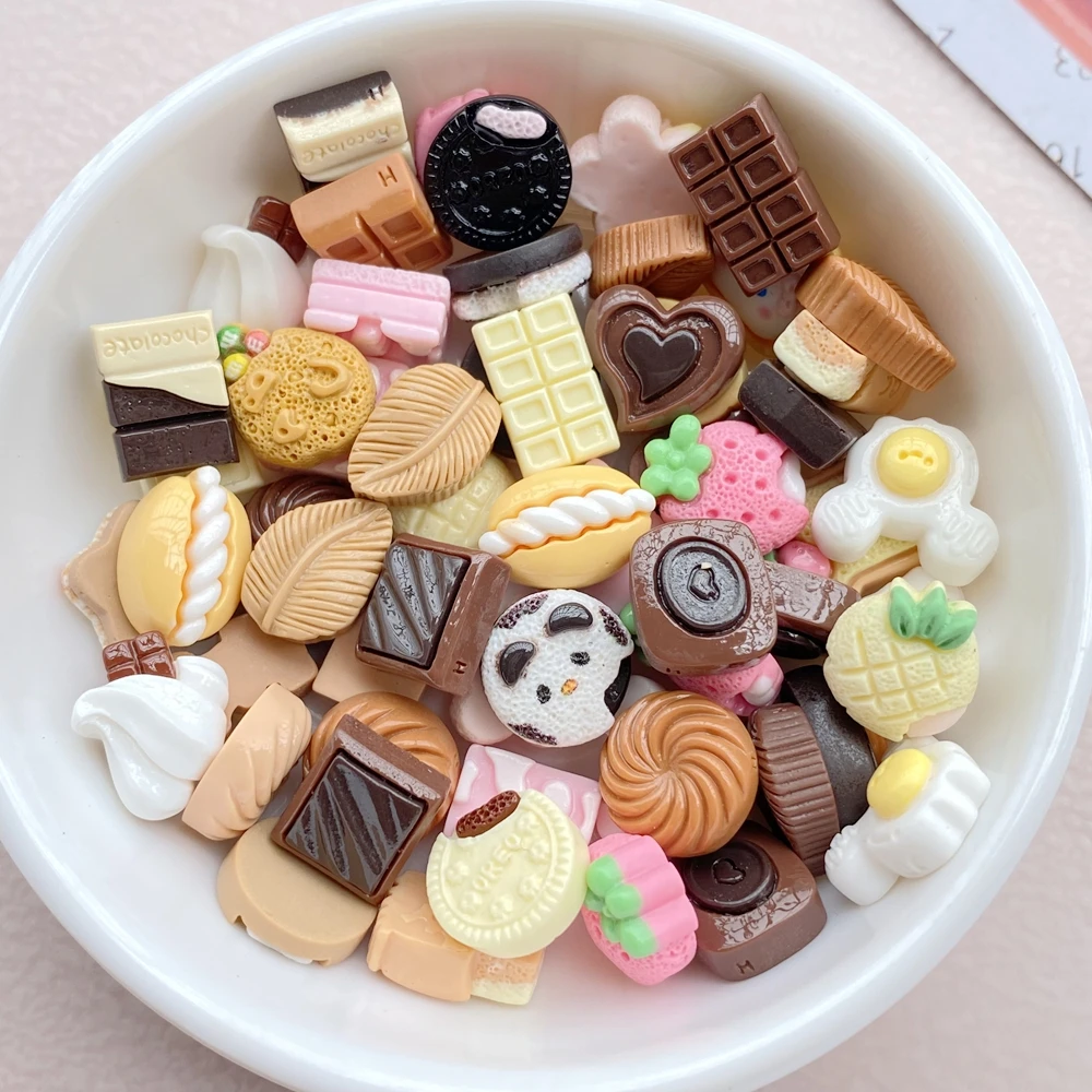 

30 шт., разноцветные резиновые подвески для дизайна ногтей TSXJY