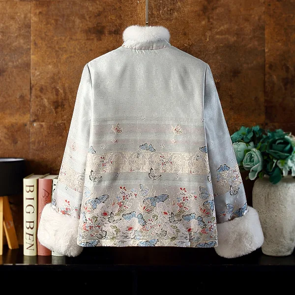 2024 Женская одежда осенне-зимний китайский костюм новый пуховик в национальном