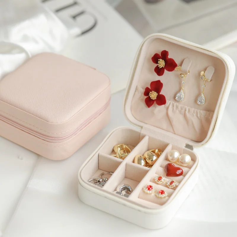 Jewelry Organizer Box Portable Household Travel Storage Organizer Earring Necklace Ring Jewelry Storage Box for Woman Accessory