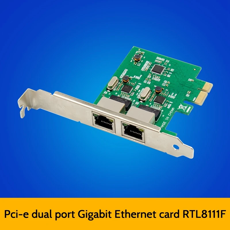 

PCIE X1 RTL8111F Dual Port Gigabit Ethernet Card 8111F ASM1082E Chipset Filter PCIE Computer 1000M Network Card
