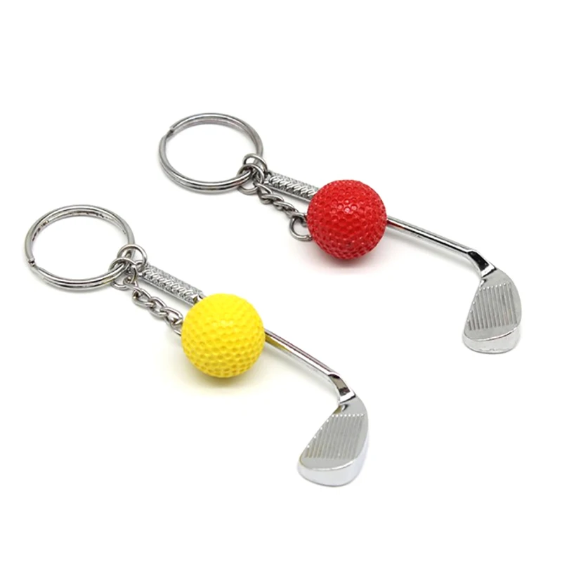 Pendant Keychain Cute Mini Metal Keyring Bag Decoration Sports Lovers Club Birthday Elder Gift