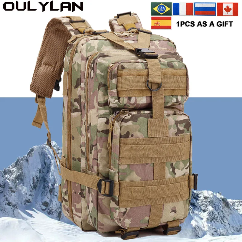 

Большой Вместительный рюкзак Oulylan для кемпинга, мужской армейский военный тактический рюкзак, уличный мягкий водонепроницаемый рюкзак для походов и охоты