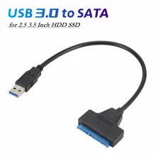 USB 3.0 2.0 SATA Up To 6 Gbps 3 Cable Sata To USB 3.0 Adapter Support 2.5 Inch External HDD SSD Hard Drive 22 Pin Sata III Cable
