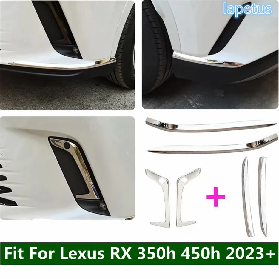 

Front & Rear Bumper Protect Corner Fog Lights Eyelid Eyebrow Cover Trim For Lexus RX 350h 450h 2023 2024 Exterior Accessories