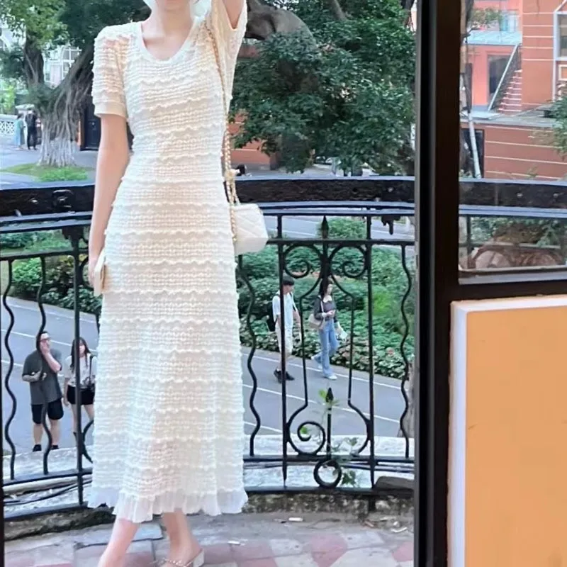 

2023 Summer New Love: Song Lace Dress Tea Break French Dress Girl