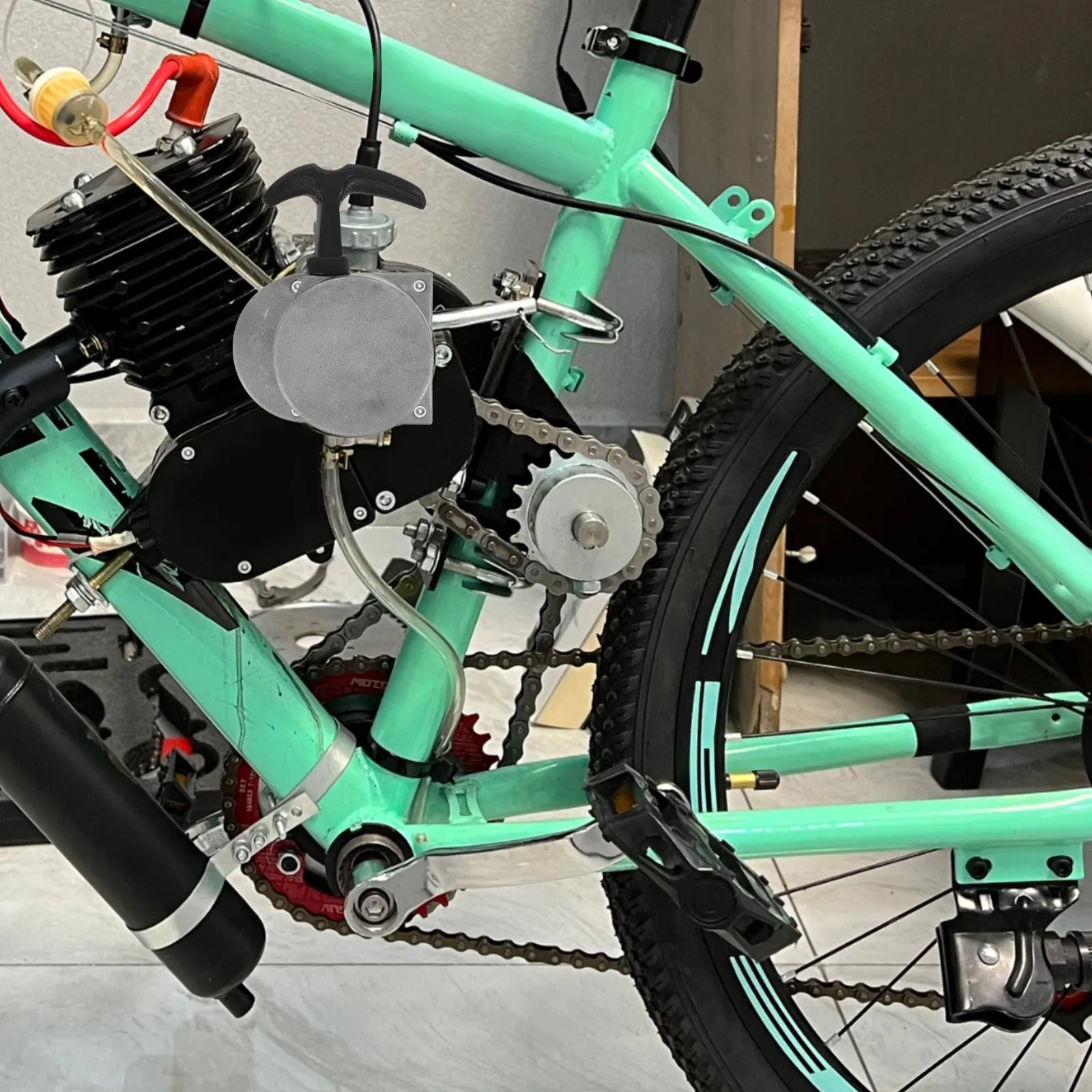 Фото Ручной стартер для мотоциклов и квадроциклов 50CC, 60CC, 80CC, двухтактный, легкий, компактный дизайн, простое управление №4