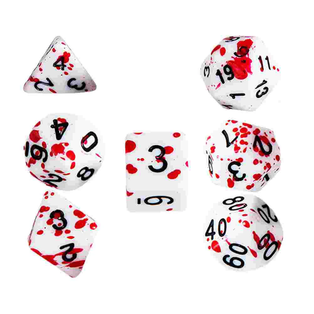

1 Set of Multi-sided Blood Dices Entertainment Board Games Props for Club