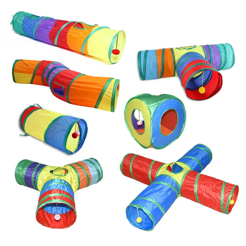 

Foldable Cats Tunnel Cat Toys Kitty Pet Training Interactive Fun Toy Tunnel Bored for Puppy Kitten Play Tunnel Tube Pet Supplies