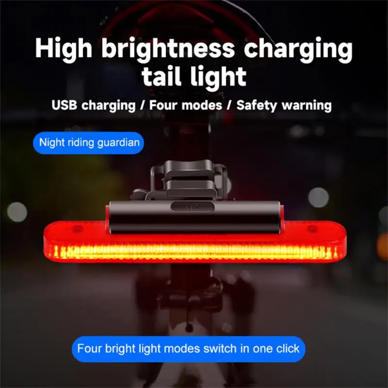 

New Bicycle Tail Light Mountain Bike Night Riding Creative Warning Light USB Charging Tail Light Outdoor Riding Light 500mA