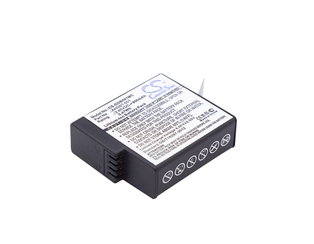 Аккумулятор Cameron Sino 900mA для GoPro CHDHX-701-RW Hero 2018 601-10197-00601-27537-000 AABAT-001 AABAT-001-AS |