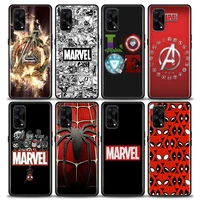 marvel avengers logo phone case for oppo realme 8i 8 9 7 6 pro 9i 7i 5i xt 5g cases soft silicone cover realme 8pro 8i