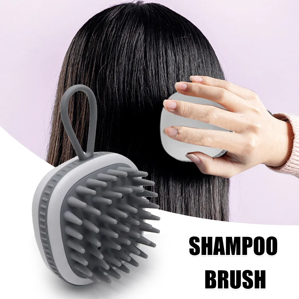 

Silicone Shampoo Brush Hair Scrubber Waterproof Gentle Wet and Dry Hair Massaging for Hair Massage Silicone Massage Brush SP99