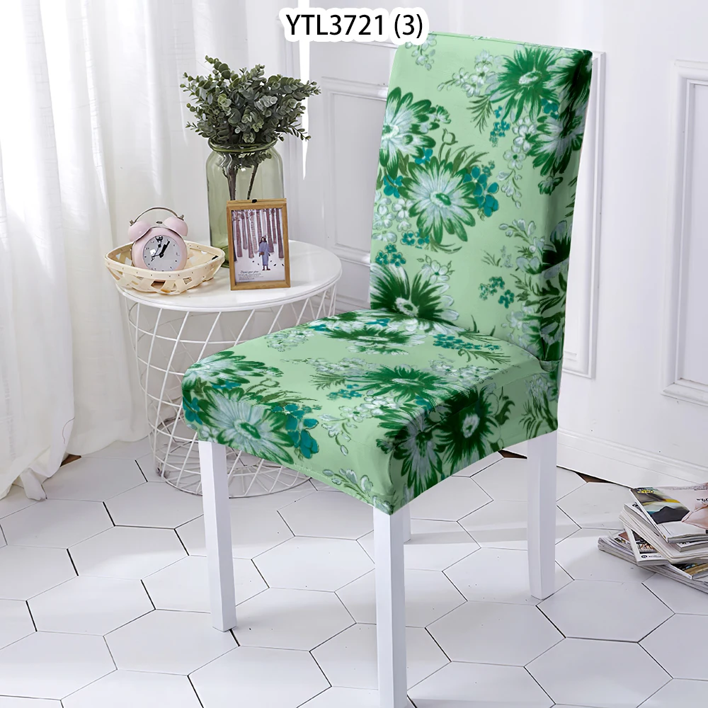 

Country Flower Printing Stretch Elastic Floral Chair Covers for Weddings Banquet Hotel Chair Cover Spandex Housse De Chaise