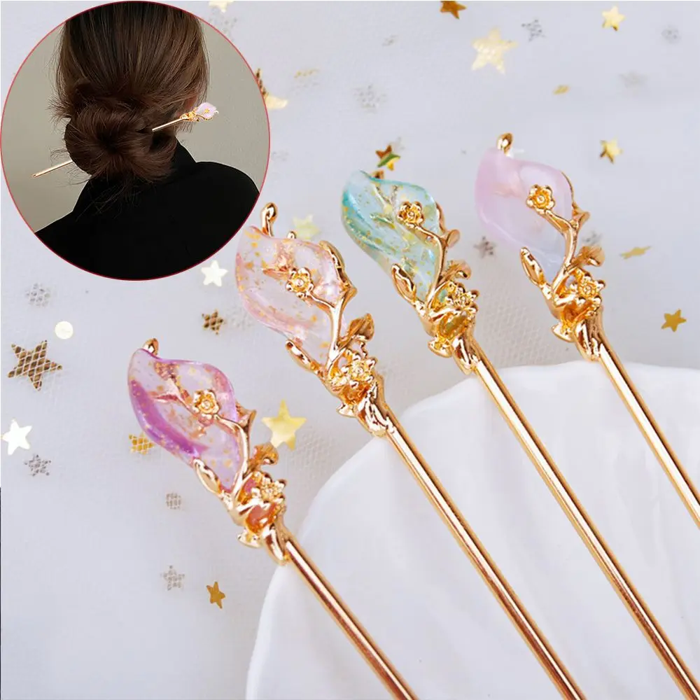 

Vintage Chinese Style Hanfu Hair Stick Women Metal Glaze Hair Fork Hair Chopsticks Hairpin Jewelry Hair Clip Accessories