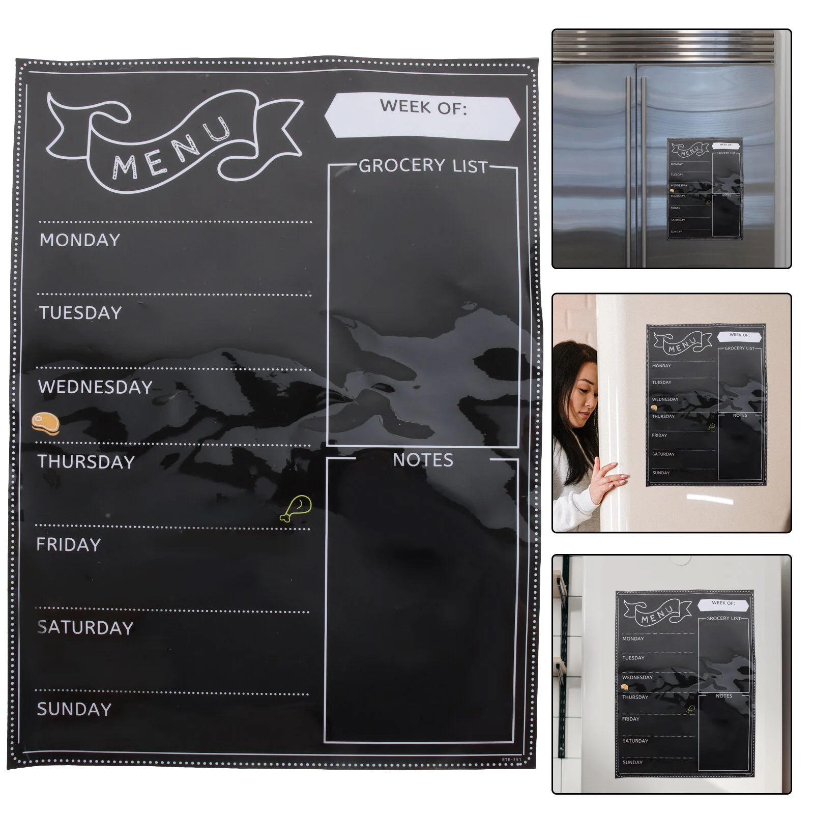 

Refrigerator Message Stickers Dry Erase Board Blackboard Chalkboard Bulletin Magnetic Magnets Whiteboard