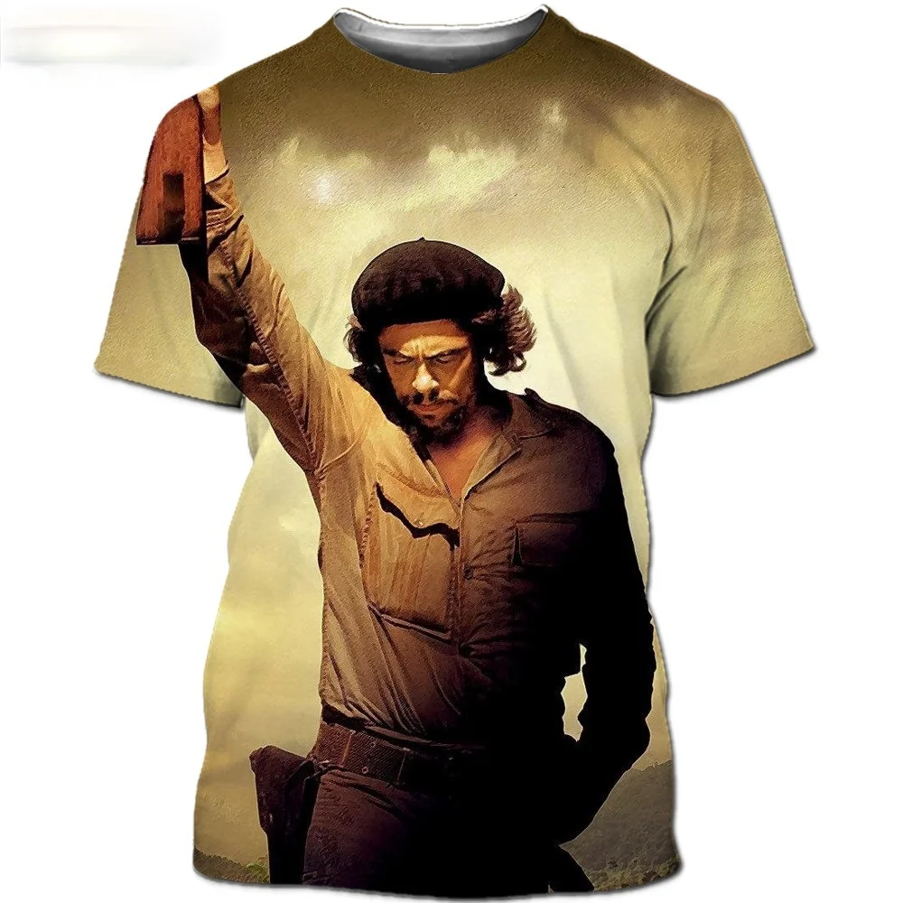 

Che Guevara 3D Printing Cuban Revolutionary Leader World Celebrity Free Fighter T-shirt Streetwear Funny T-Shirt Men