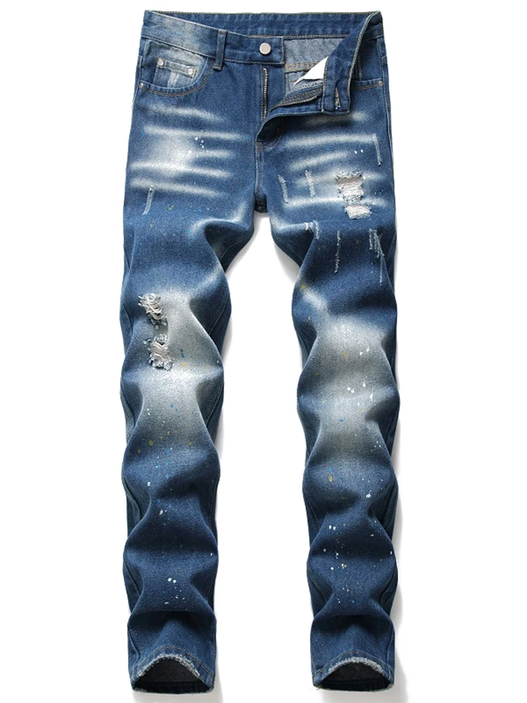 Stretchy Fashion Jeans men Regular Fit 