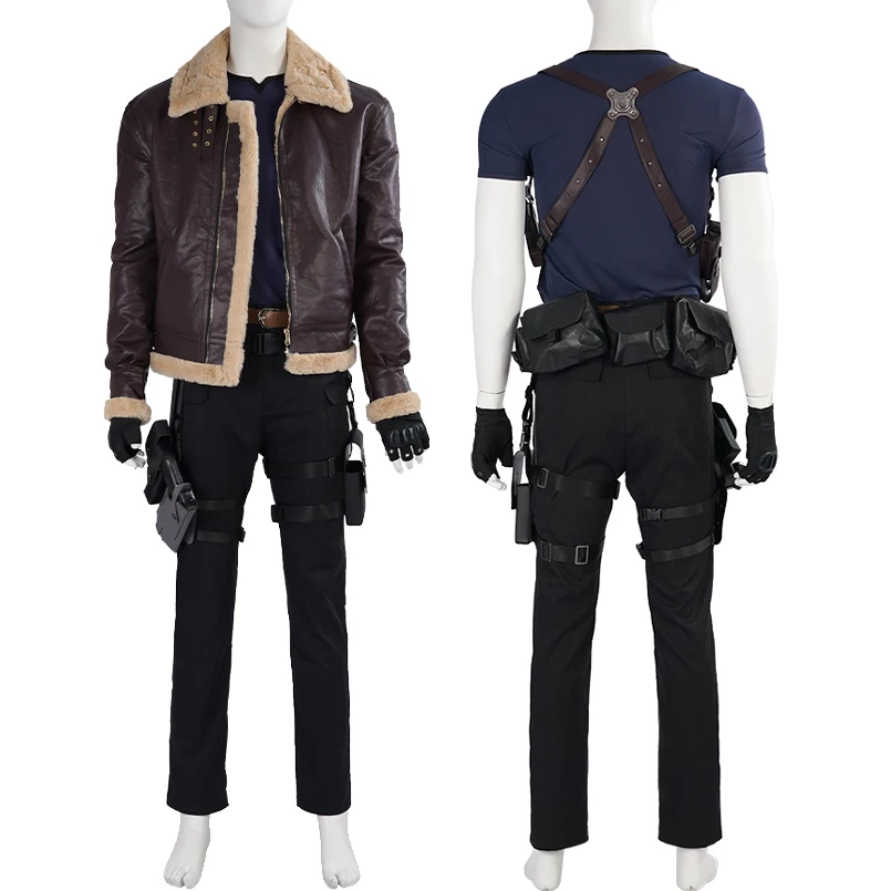 

Костюм для косплея Леон из искусственной кожи с боевой броней