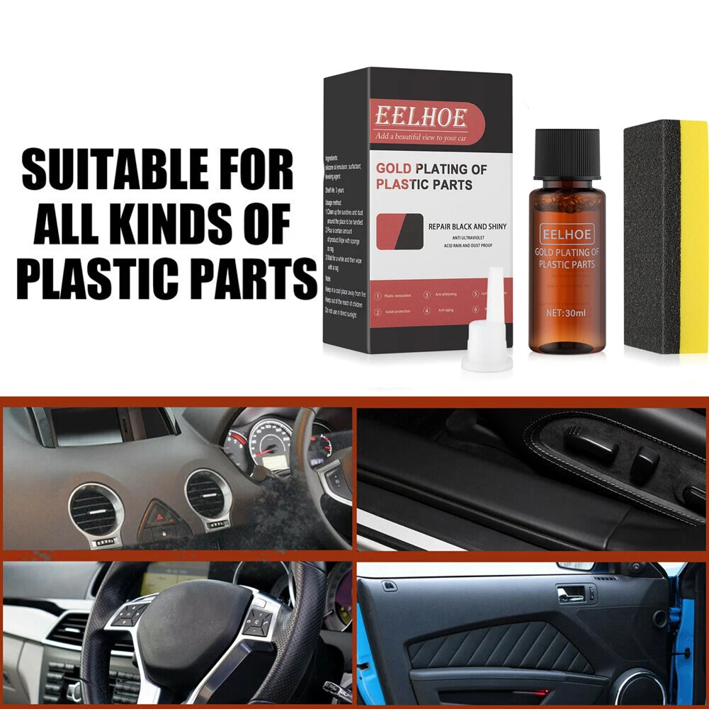 

Прочный пластиковый покрывающий агент для автомобиля, 30 мл, инструмент для очистки автомобиля, дверные панели, инструмент, жидкость для инт...