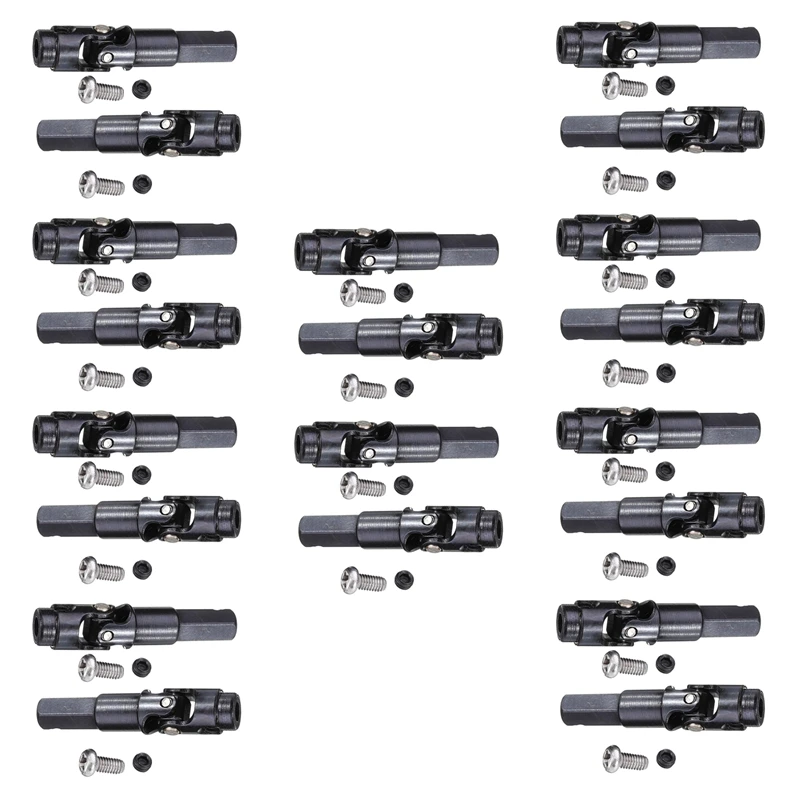 

20 Pcs Metal Universal Drive Shaft For WPL C14 C24 C34 C44 B14 B16 B24 B36 1/16 RC Car Parts