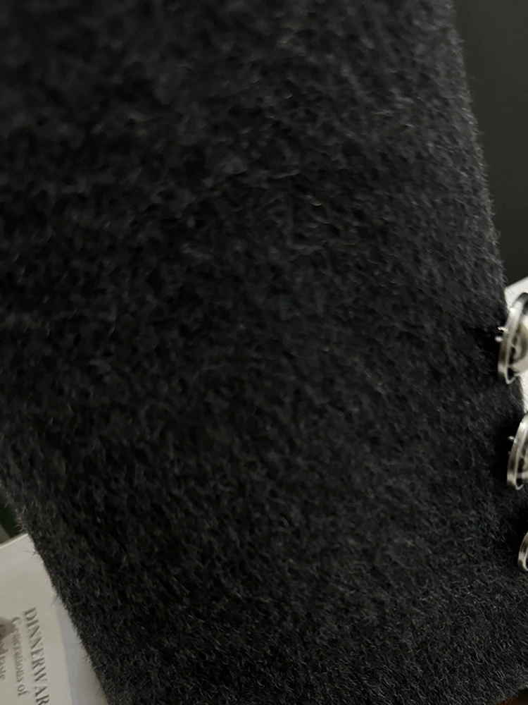 GVUW модные короткие шерстяные пальто с лацканами женские двубортные длинными