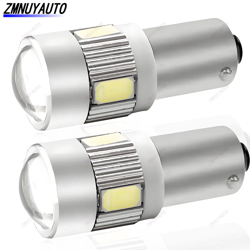 

2 шт. BA9S LED T4W H6W T11 Автомобильная внутренняя лицензия 363 Круглая 6SMD 5730 Светодиодная лампа Дверь Авто Лампа Пластина Свет Маркер Чтение DC 12 В