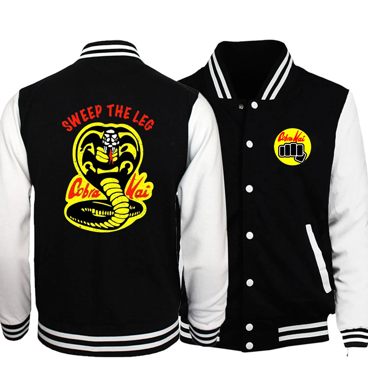 

New Design The Karate Kid Cobra Kai Men women Baseball Uniform Cosplay Costume Men's Jacket Coats