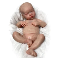 bebe reborn 18 full solid silicone reborn doll twins b handmade painted sleeping baby doll boneca reborn corpo de silicone