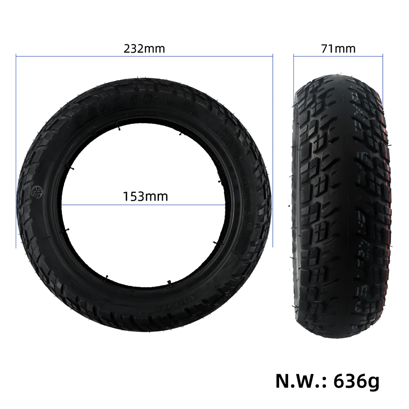 Внедорожная шина Бескамерная 9 5x2 50 5 дюймов Запчасти для электронного скутера