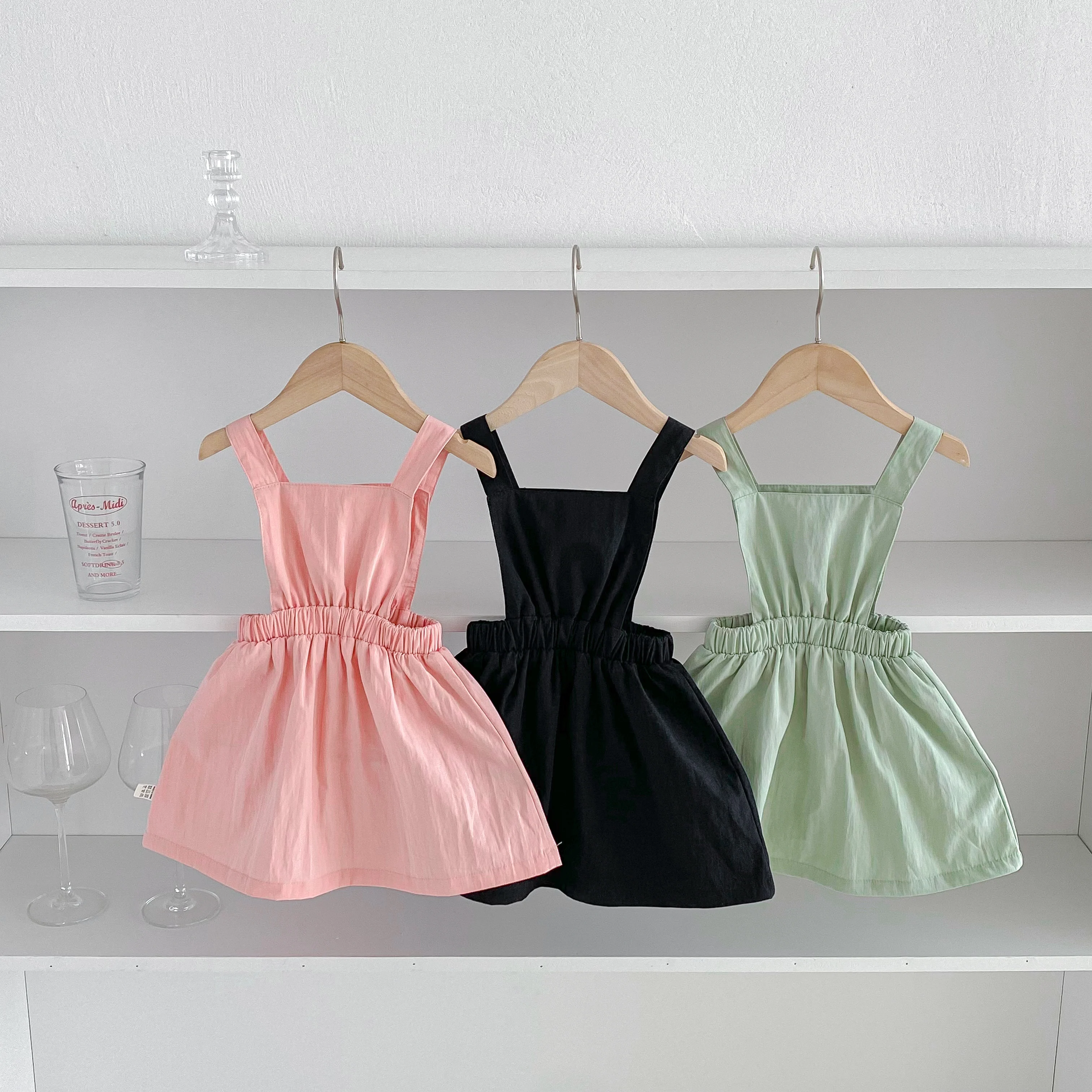 Платье Для Девочек В Корейском Стиле С Милым Принтом И Бантом. Летнее Длиной До