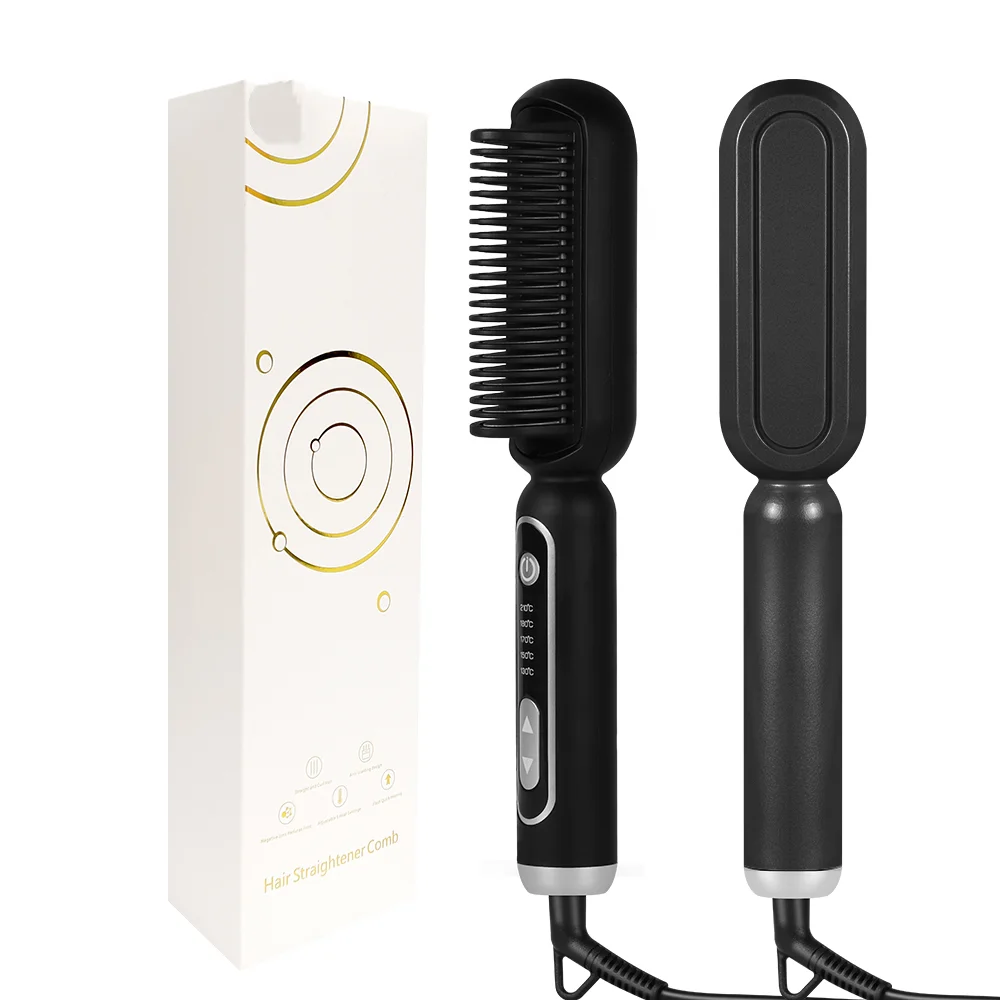 

2.0 Professional Hair Straightener Brush Negative Ion Hair Straightener Hot Comb Straightener For Wigs Hair Styling Tools