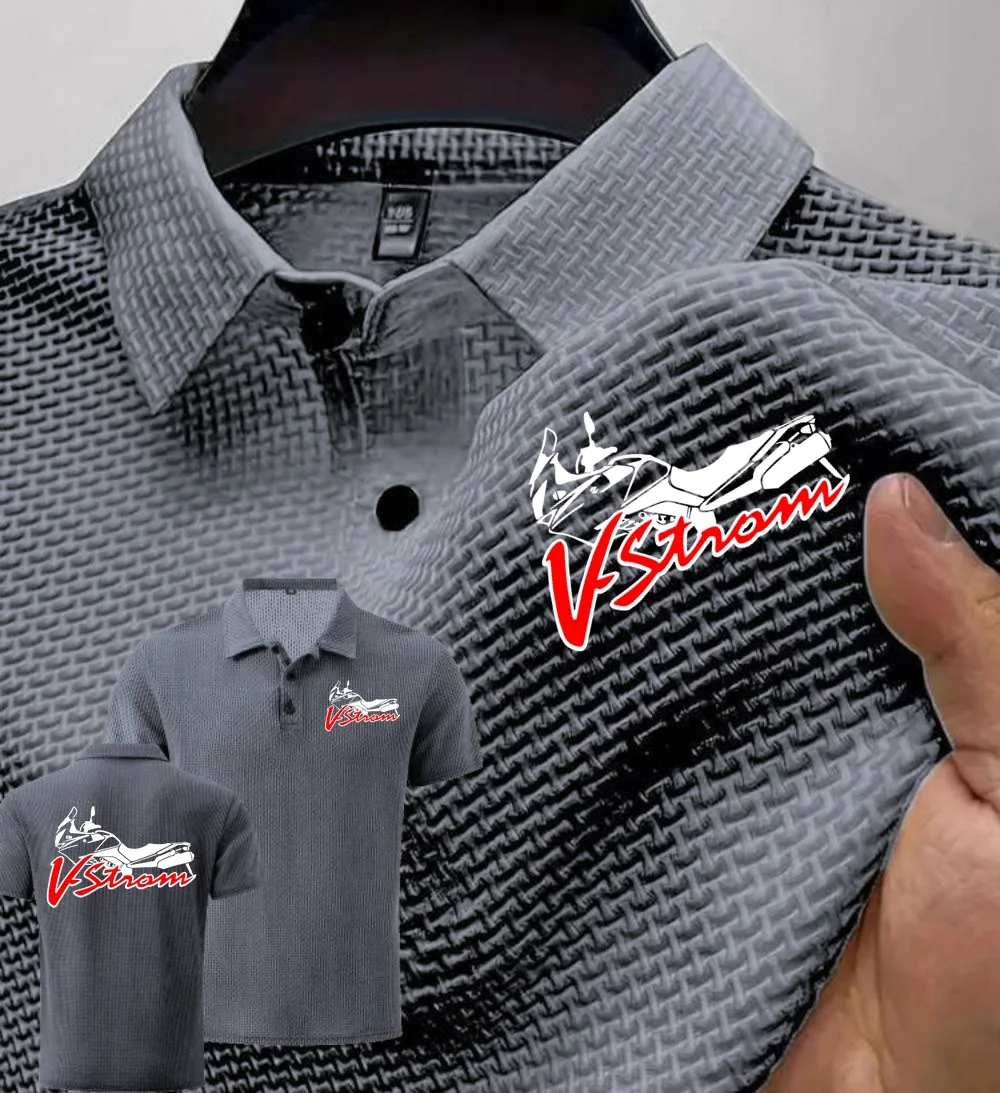 Новые мужские рубашки-поло мотоциклетная футболка V-Strom DL 650 логотип