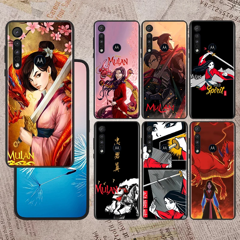 

Popular Disney Mulan For Motorola Moto G60S G60 Edge 20 E20 E7i E6i E6S G9 G8 Plus G Power One Fusion Black Phone Case