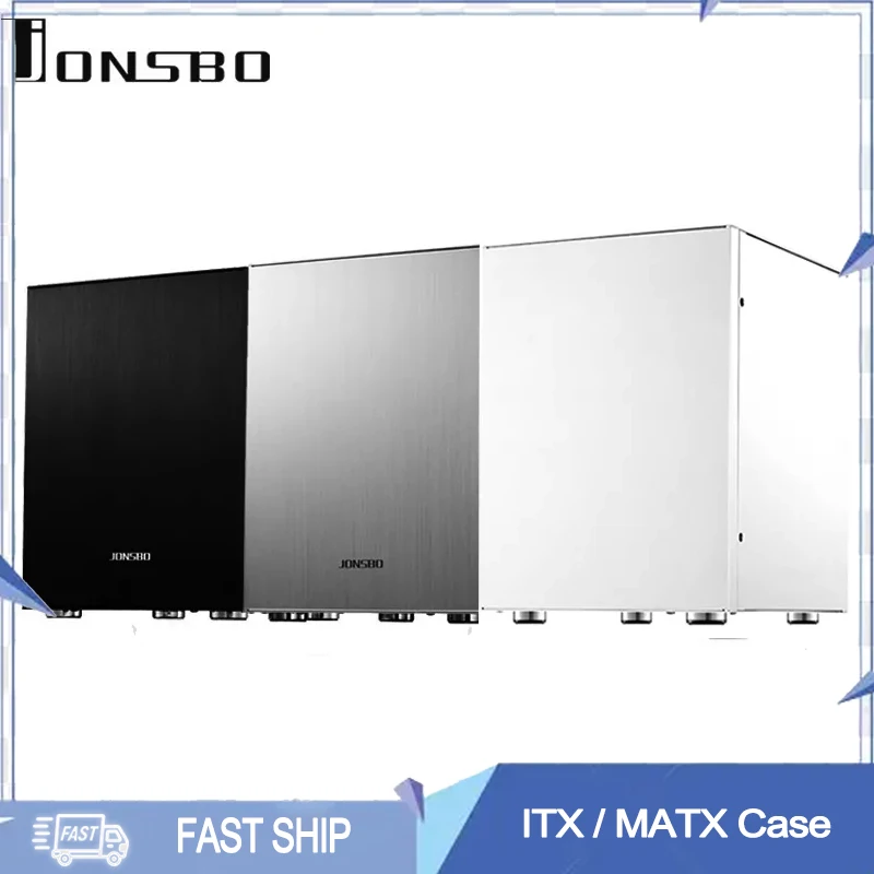 JONSBO-minicaja de aluminio para PC ITX/MICRO-ATX(245x215 MM),MOD, soporte para fuente de alimentación ATX, HTPC