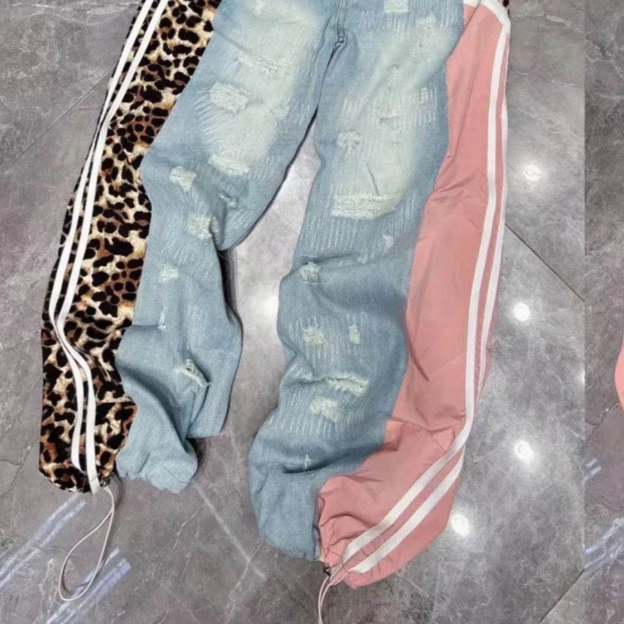 Европейские товары модные брендовые джинсы для женщин весна-лето 2024 прямые