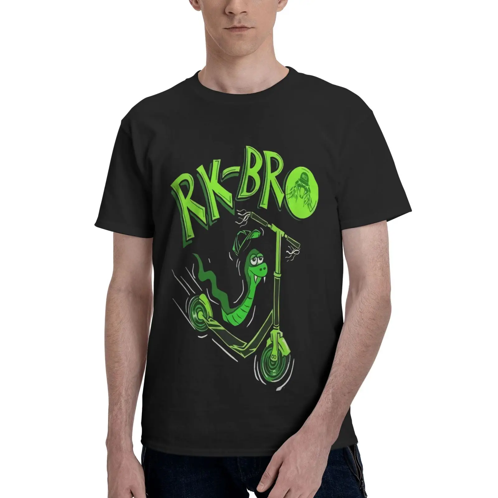 

Rk Bro Scooter Authentic Couples Oversized T-Shirt Grunge Anime Men's Clothing Anime T-Shirt Men's T-Shirts Grunge Clothes Men