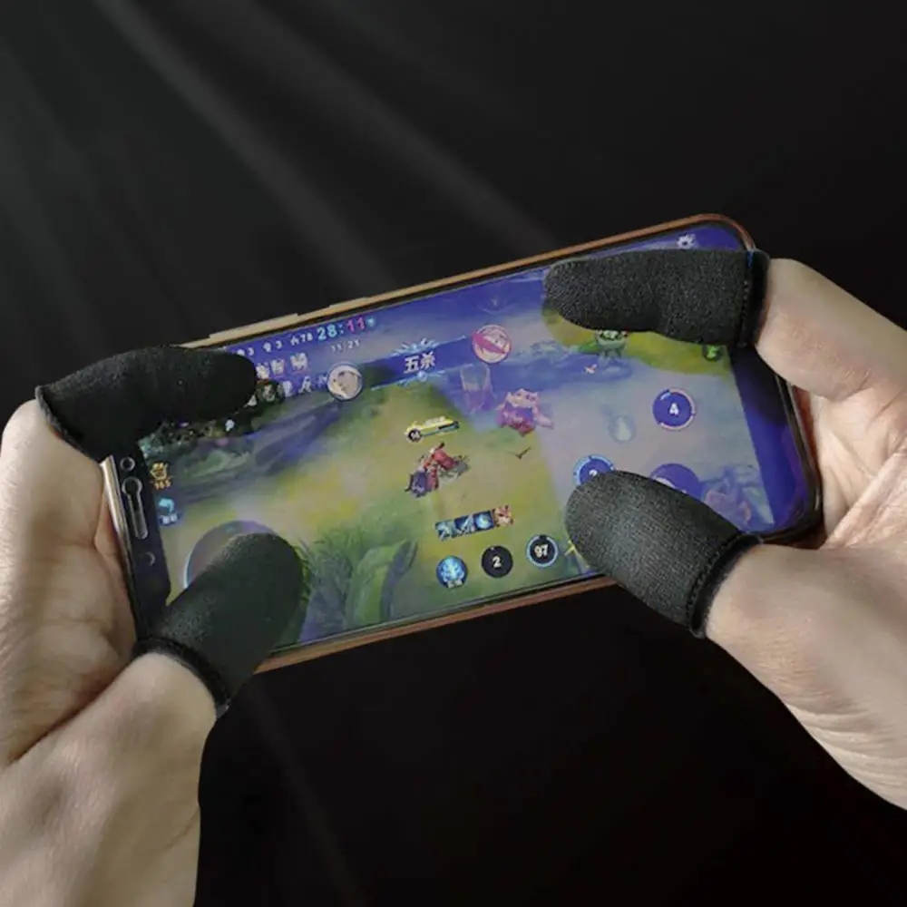 

Breathable Touch Screen Non-Slip Mobile Phone Game Finger Sleeve Controller