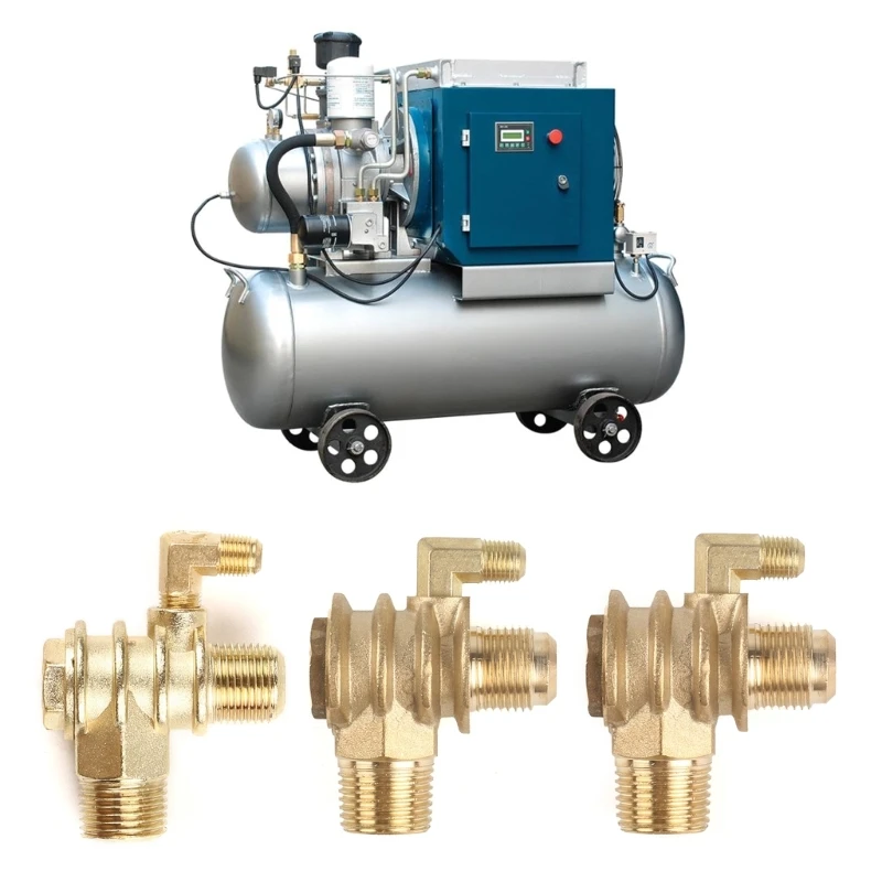 

3-Port Check Brass Male-Threaded Workshop Replace Air Compressor Unidirectional Check Connect Pipe Fittings