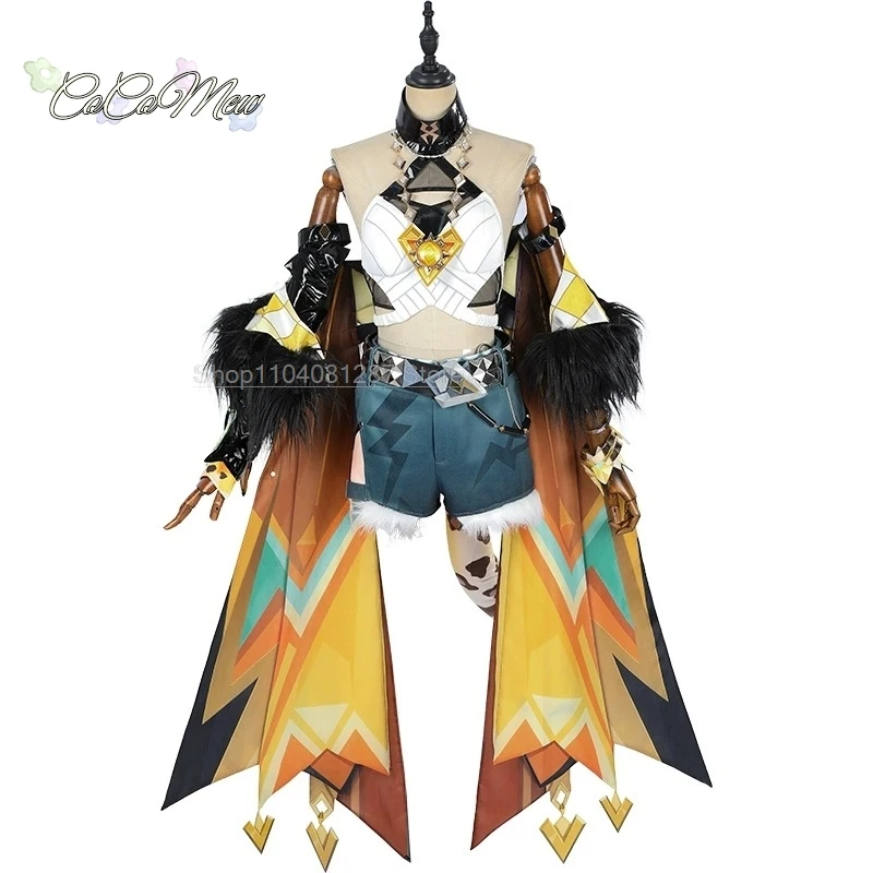 Парик для костюма косплея Genshin Impact парик хвост уши плавное пламя формировать душу