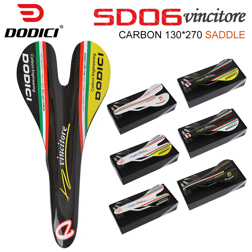 

DODICI Full Carbon Bicycle Saddle Cycling Ultralight Road Bike Saddle Men Women MTB 3K Glossy Bike Seat Bicycle Accessories