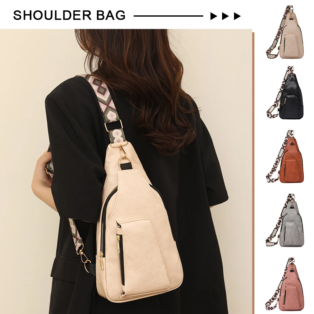 

Винтажная Повседневная сумка через плечо, нагрудная сумка из искусственной кожи для покупок на открытом воздухе, удобный женский рюкзак-слинг через плечо