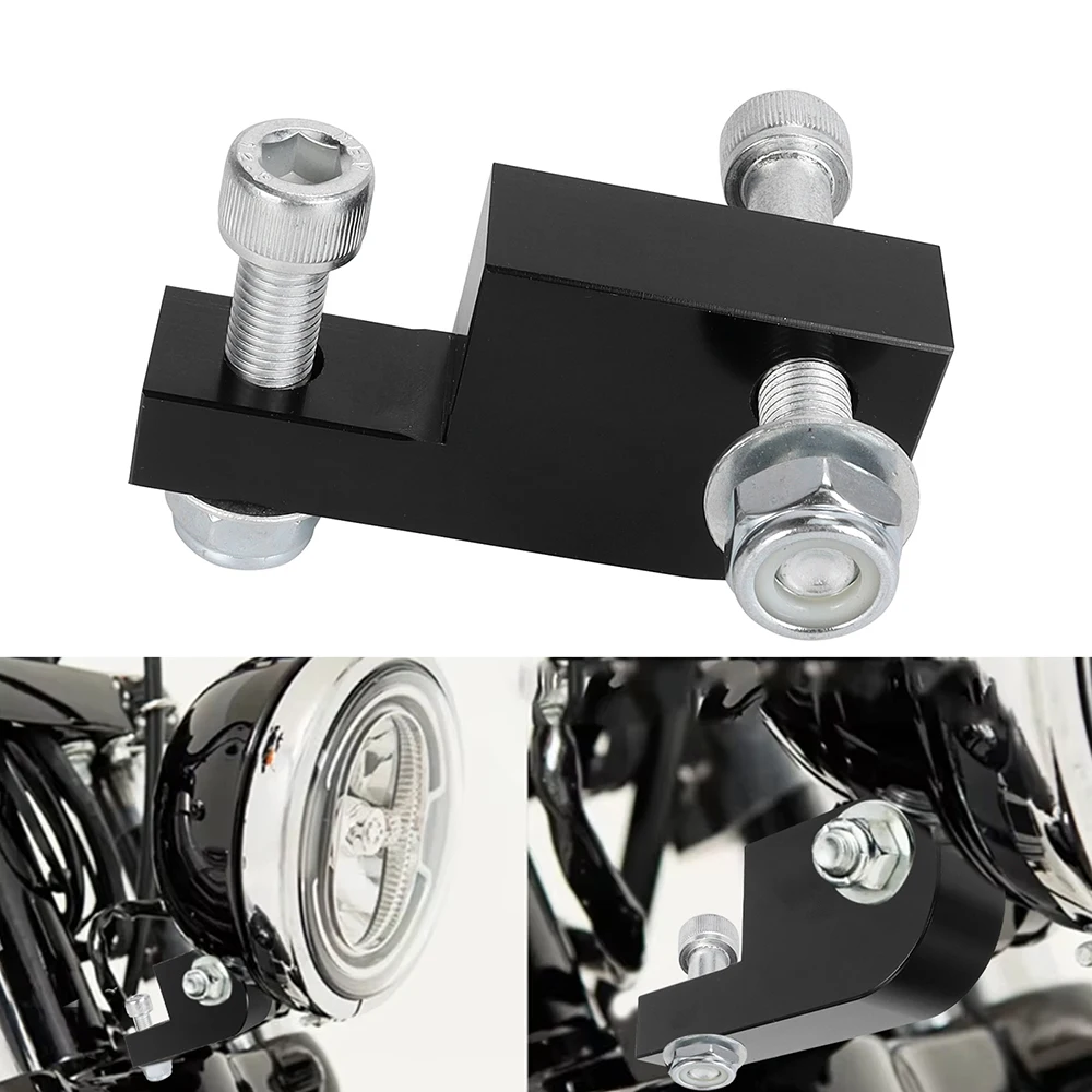

Черная вилка для мотоцикла 39-49 мм, кронштейн для перемещения фар, комплект удлинительного блока для фар для Harley Dyna Super Glide FXDF FXDB
