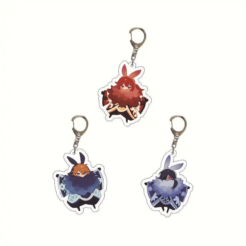

Hot Game Genshin Impact Keychain Abyss Mage Kaeya Alberch Tartaglia Diluc Accessories Key Chain Backpack Pendant Prop Badge