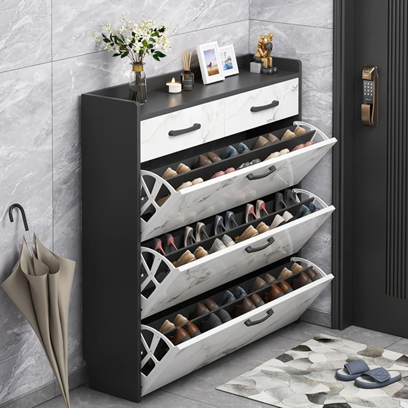 

Luxury Assembled Shoe Racks Cabinet Ultra Thin Multi Layer White Shoe Rack Modern Vertical Meuble De Rangement Home Furniture